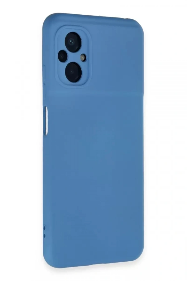 Xiaomi Poco M5 Kılıf Nano içi Kadife Silikon - Mavi