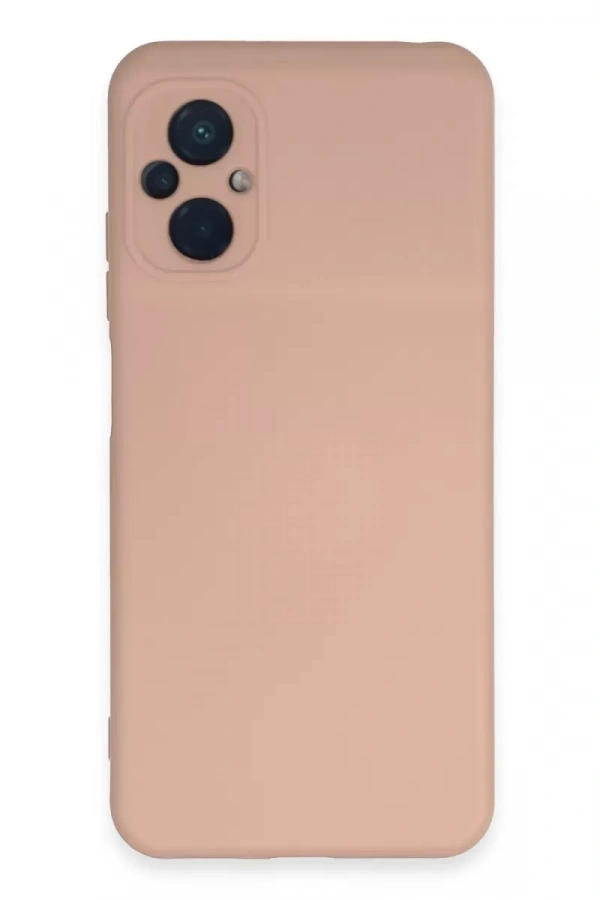 Xiaomi Poco M5 Kılıf Nano içi Kadife Silikon - Pudra