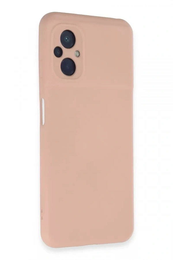 Xiaomi Poco M5 Kılıf Nano içi Kadife Silikon - Pudra