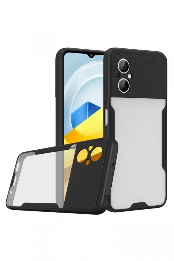 Xiaomi Poco M5 Kılıf Platin Silikon - Siyah