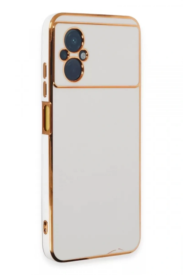 Xiaomi Poco M5 Kılıf Volet Silikon - Beyaz