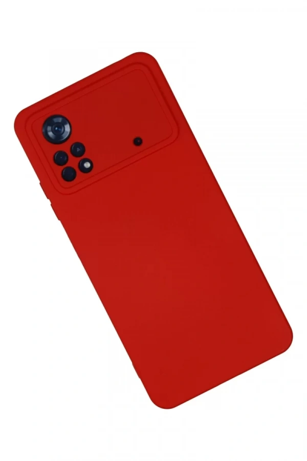 Xiaomi Poco X4 Pro 5G Kılıf Nano içi Kadife Silikon - Kırmızı