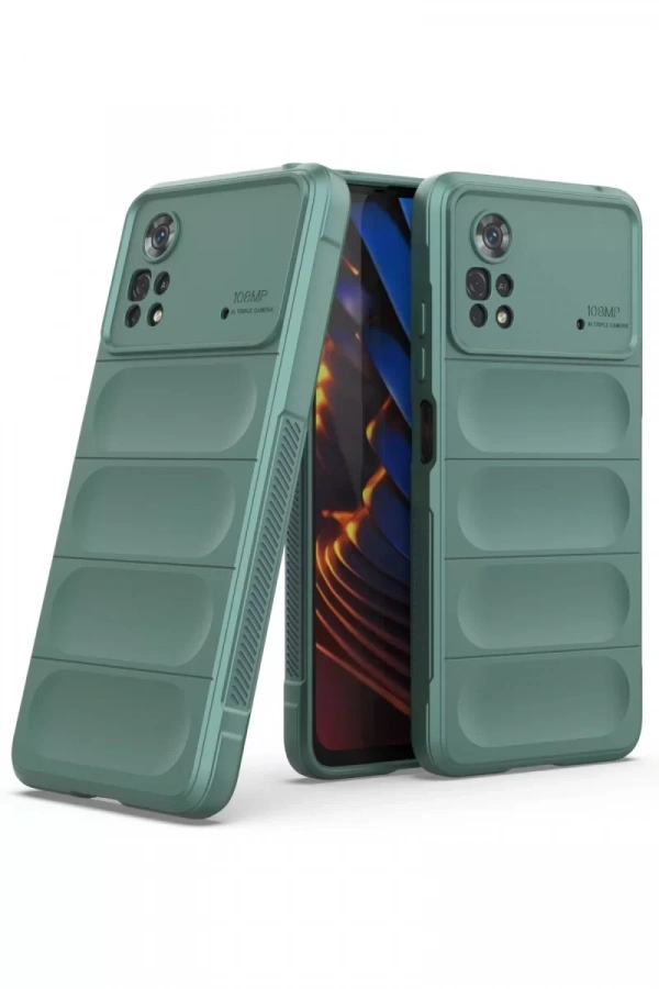 Xiaomi Poco X4 Pro 5G Kılıf Optimum Silikon - Koyu Yeşil