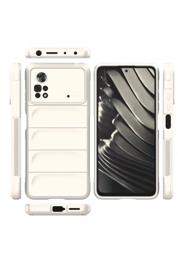 Xiaomi Poco X4 Pro 5G Kılıf Optimum Silikon - Krem