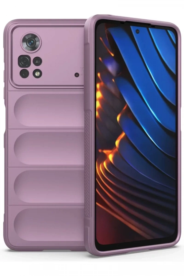 Xiaomi Poco X4 Pro 5G Kılıf Optimum Silikon - Mor