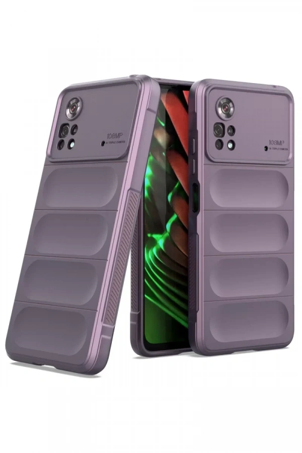 Xiaomi Poco X4 Pro 5G Kılıf Optimum Silikon - Mor