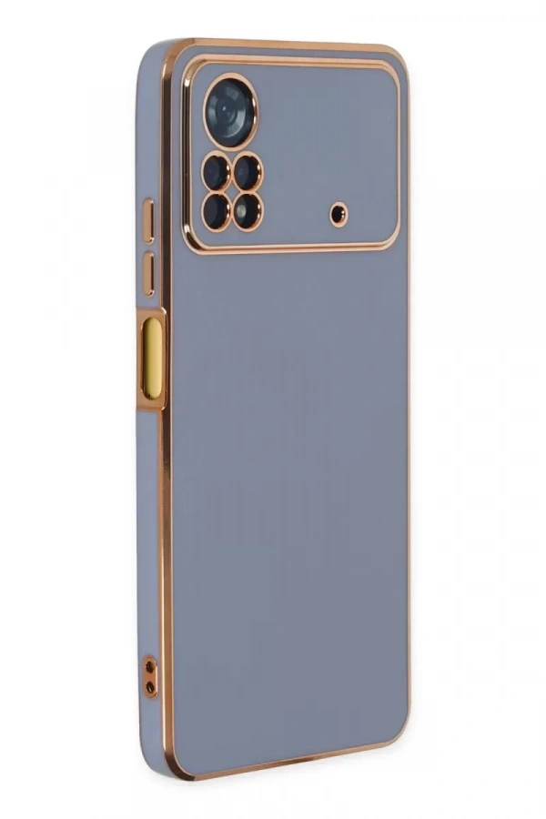 Xiaomi Poco X4 Pro 5G Kılıf Volet Silikon - Mavi