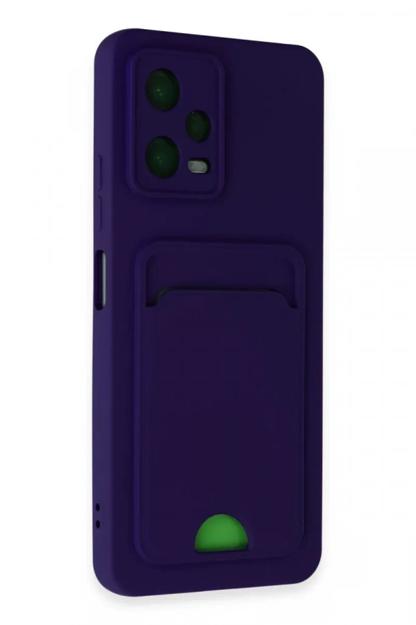 Xiaomi Poco X5 5G Kılıf Kelvin Kartvizitli Silikon - Derin Mor