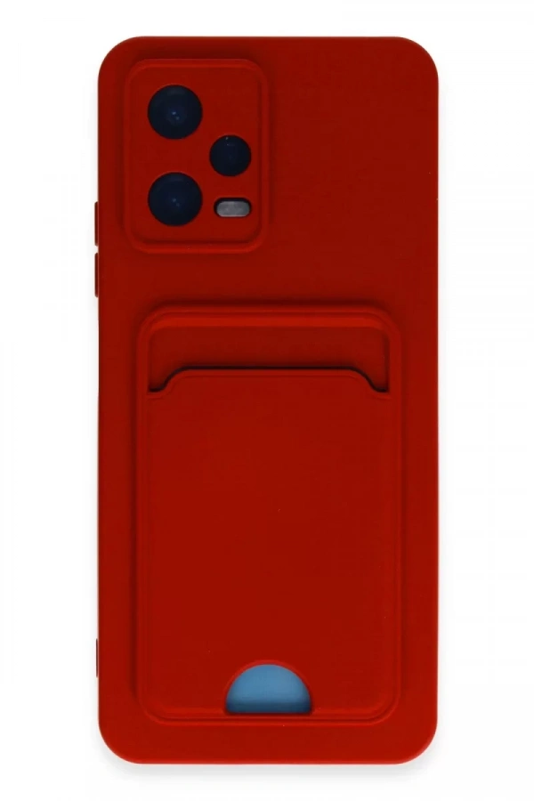 Xiaomi Poco X5 5G Kılıf Kelvin Kartvizitli Silikon - Kırmızı
