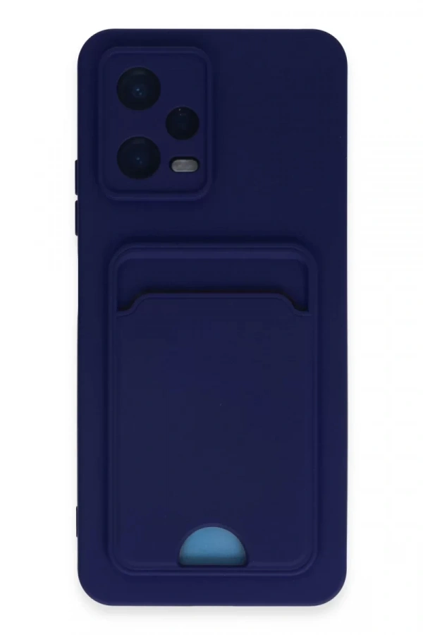 Xiaomi Poco X5 5G Kılıf Kelvin Kartvizitli Silikon - Lacivert