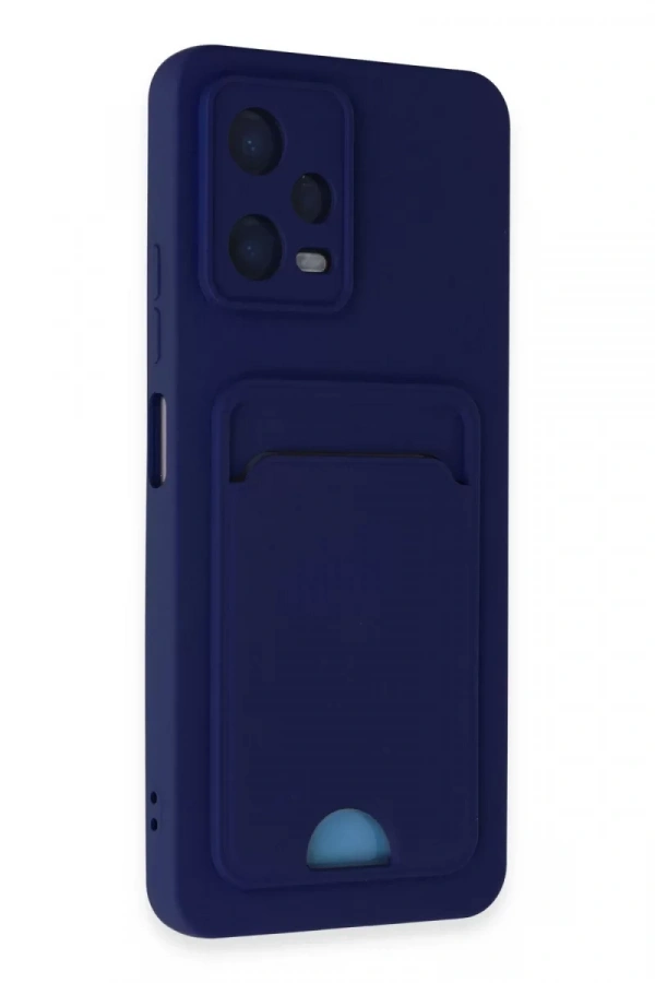 Xiaomi Poco X5 5G Kılıf Kelvin Kartvizitli Silikon - Lacivert