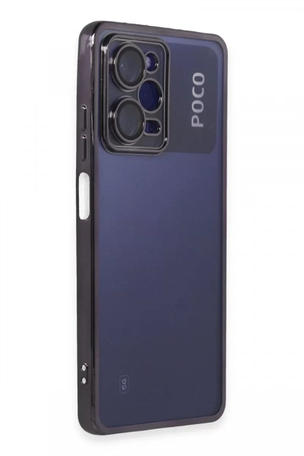 Xiaomi Poco X5 Pro 5G Kılıf Lensli Silikon - Mor