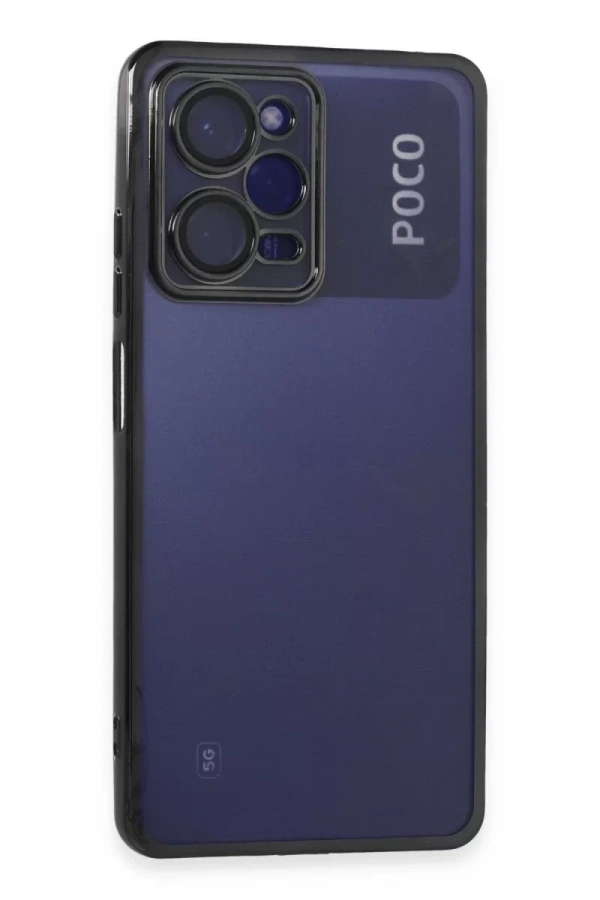 Xiaomi Poco X5 Pro 5G Kılıf Lensli Silikon - Siyah