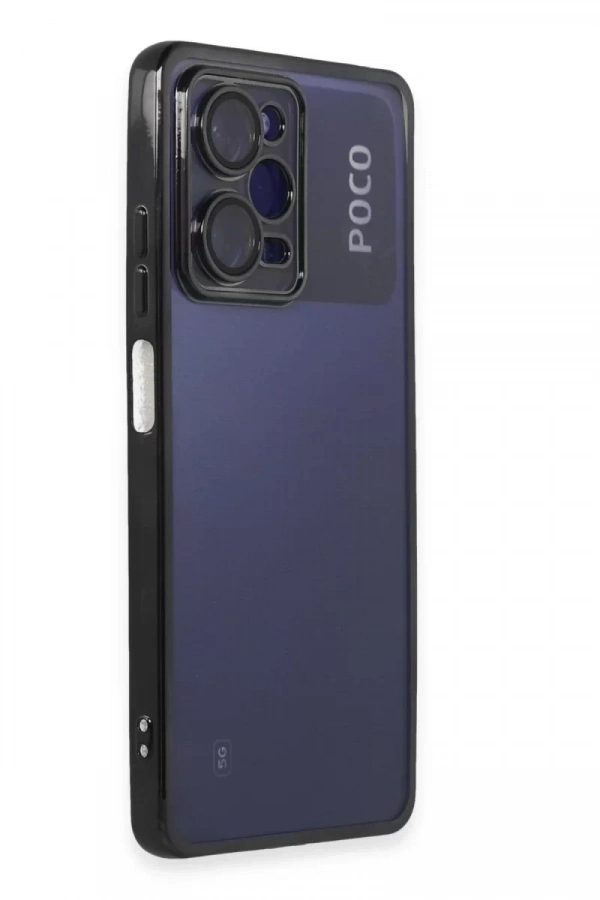 Xiaomi Poco X5 Pro 5G Kılıf Lensli Silikon - Siyah