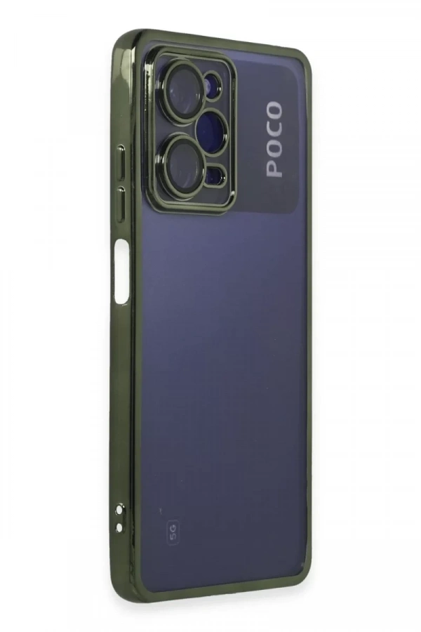 Xiaomi Poco X5 Pro 5G Kılıf Lensli Silikon - Yeşil