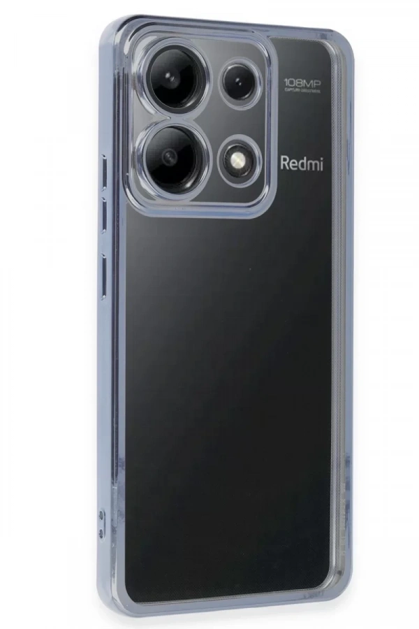 Xiaomi Poco X6 Kılıf Lensli Silikon - Açık Mavi