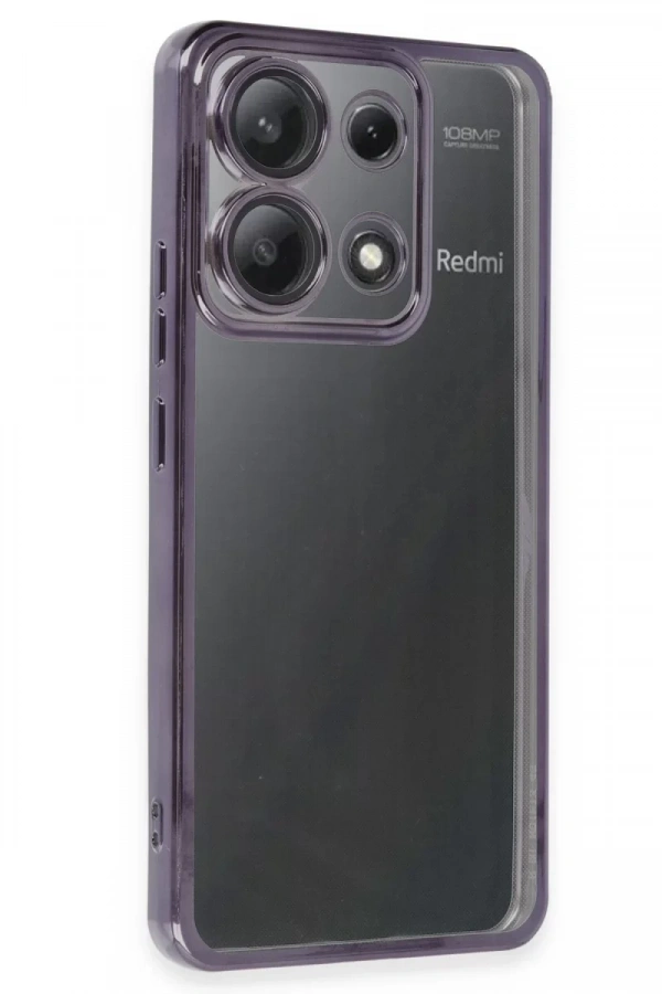Xiaomi Poco X6 Kılıf Lensli Silikon - Mor