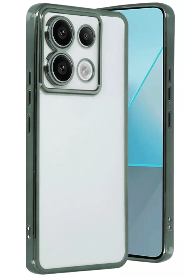 Xiaomi Poco X6 Kılıf Lensli Silikon - Yeşil