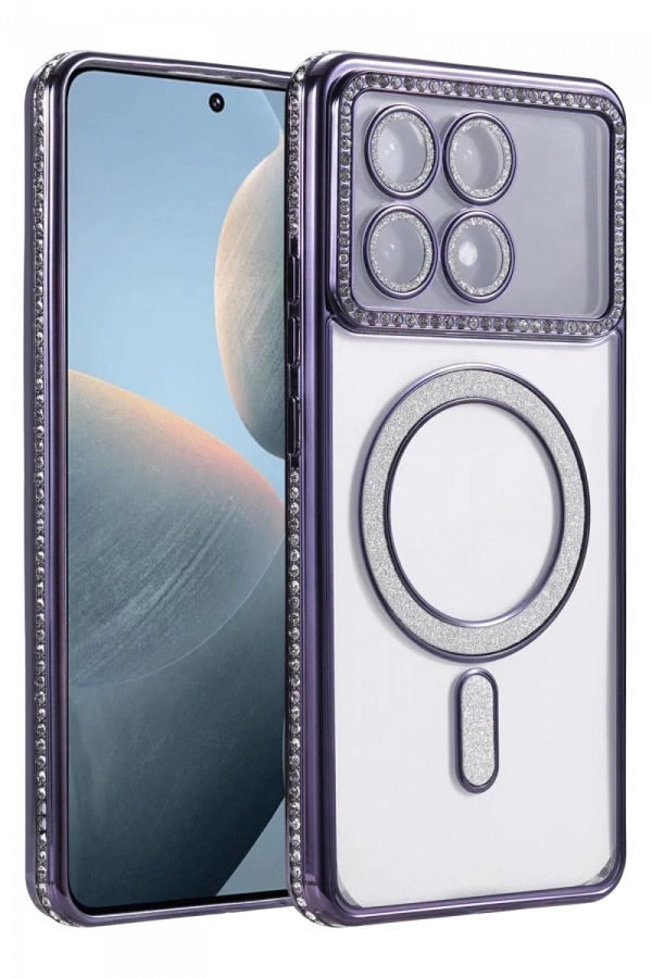 Xiaomi Poco X6 Pro Joke Simli Magneticsafe Kılıf - Derin Mor