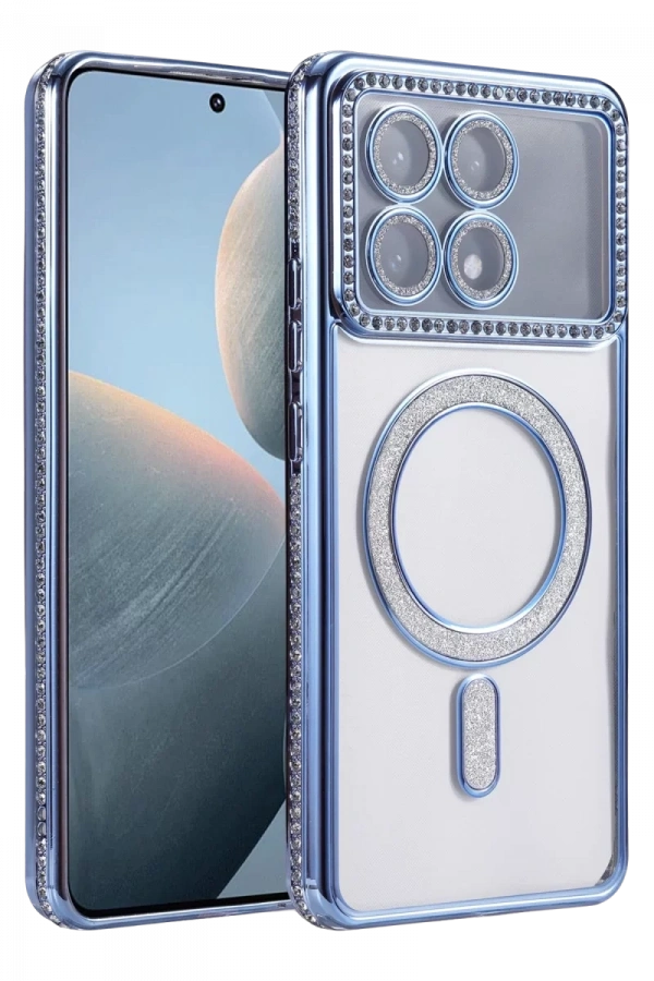 Xiaomi Poco X6 Pro Joke Simli Magneticsafe Kılıf - Mavi