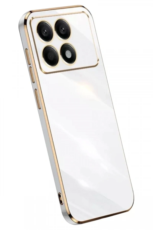Xiaomi Poco X6 Pro Kılıf Volet Silikon - Beyaz