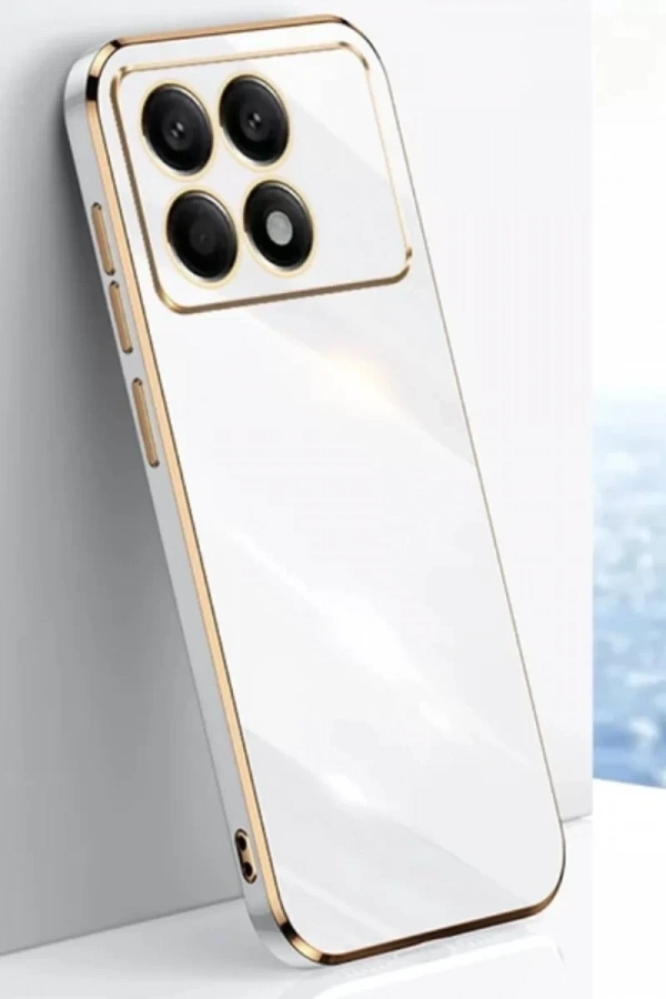 Xiaomi Poco X6 Pro Kılıf Volet Silikon - Beyaz