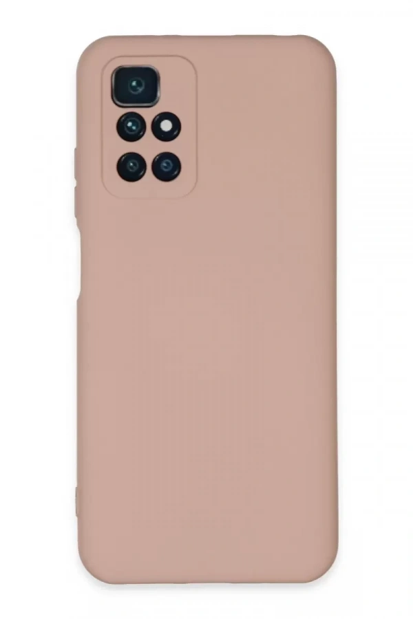 Xiaomi Redmi 10 2022 Kılıf Nano içi Kadife Silikon - Pudra