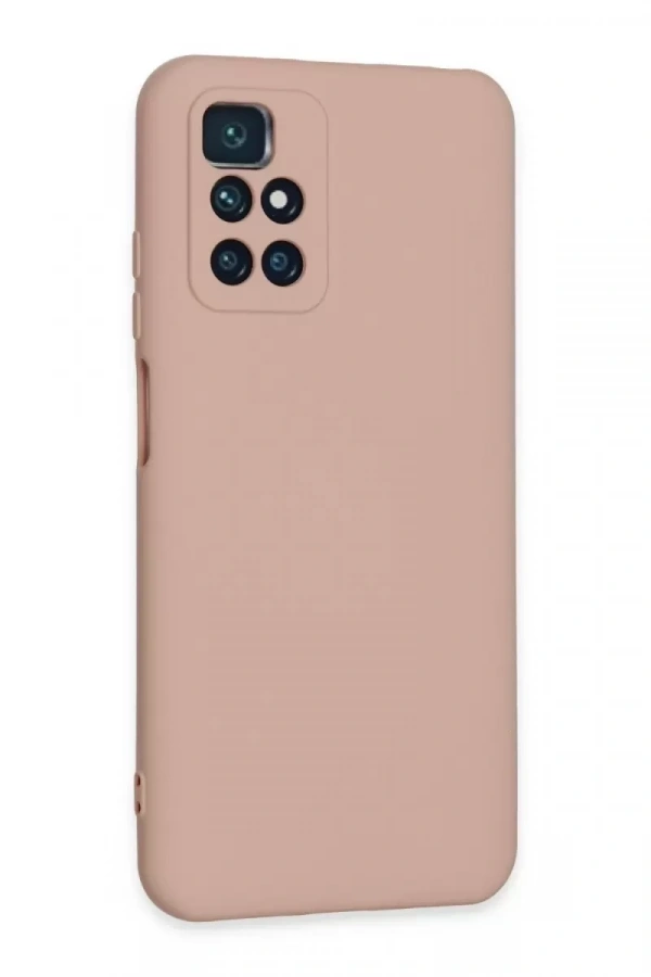 Xiaomi Redmi 10 2022 Kılıf Nano içi Kadife Silikon - Pudra