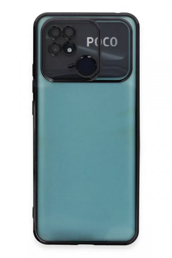 Xiaomi Redmi 10C Kılıf Lensli Silikon - Siyah