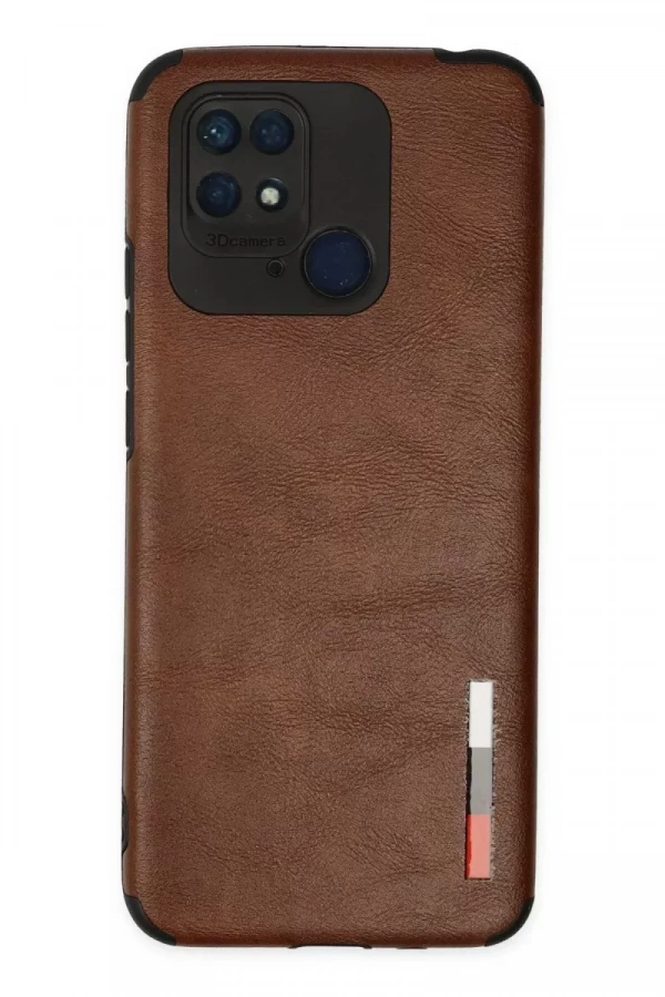 Xiaomi Redmi 10C Kılıf Loop Deri Silikon - Kahverengi