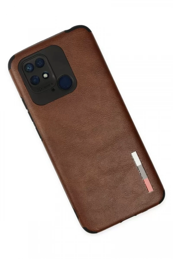 Xiaomi Redmi 10C Kılıf Loop Deri Silikon - Kahverengi