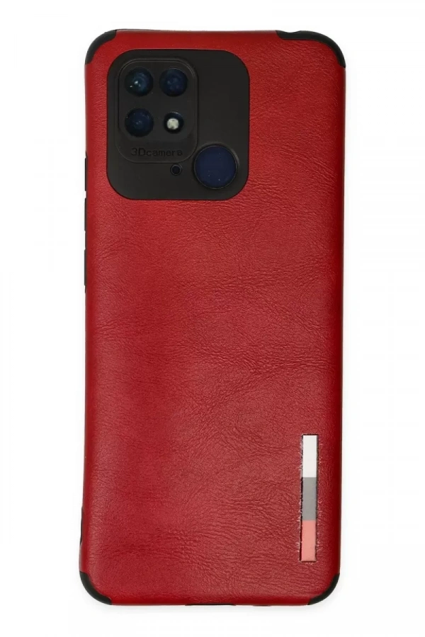 Xiaomi Redmi 10C Kılıf Loop Deri Silikon - Kırmızı