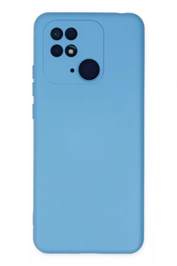 Xiaomi Redmi 10C Kılıf Nano içi Kadife Silikon - Mavi