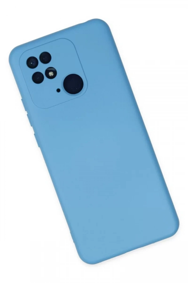 Xiaomi Redmi 10C Kılıf Nano içi Kadife Silikon - Mavi