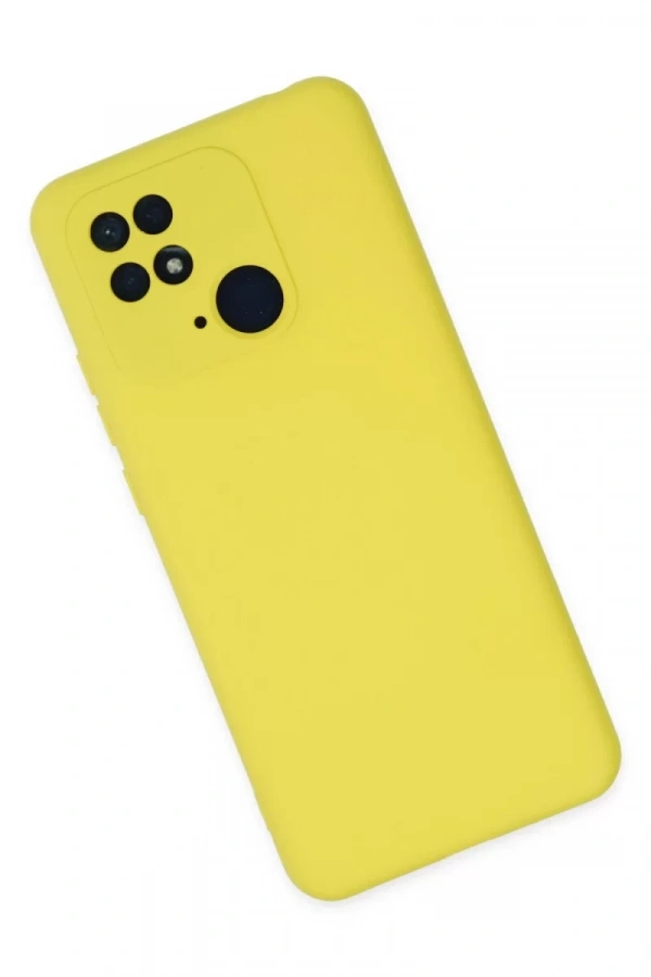 Xiaomi Redmi 10C Kılıf Nano içi Kadife Silikon - Sarı