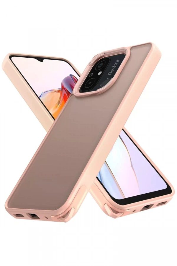 Xiaomi Redmi 12C Kılıf Elegant Kapak - Pudra