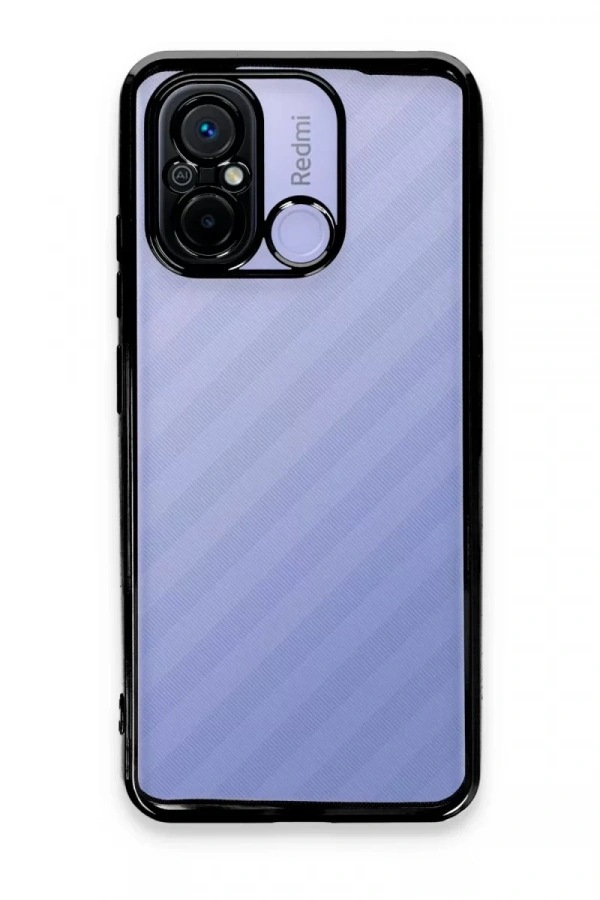 Xiaomi Redmi 12C Kılıf Lensli Silikon - Siyah