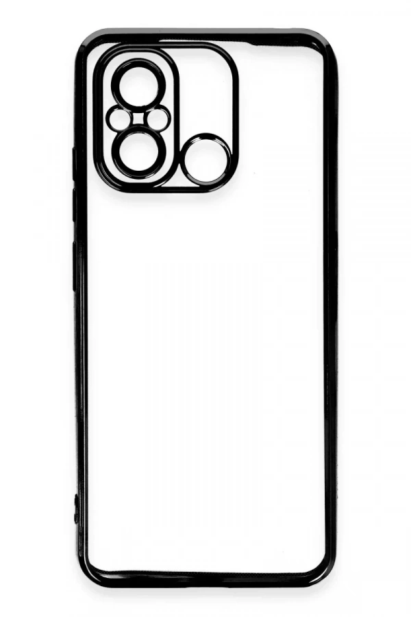 Xiaomi Redmi 12C Kılıf Lensli Silikon - Siyah