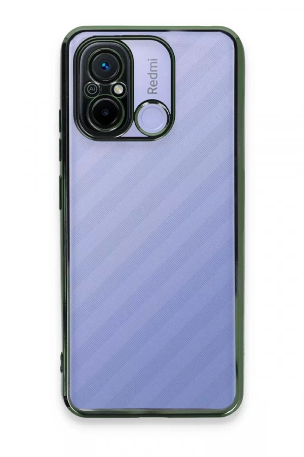 Xiaomi Redmi 12C Kılıf Lensli Silikon - Yeşil