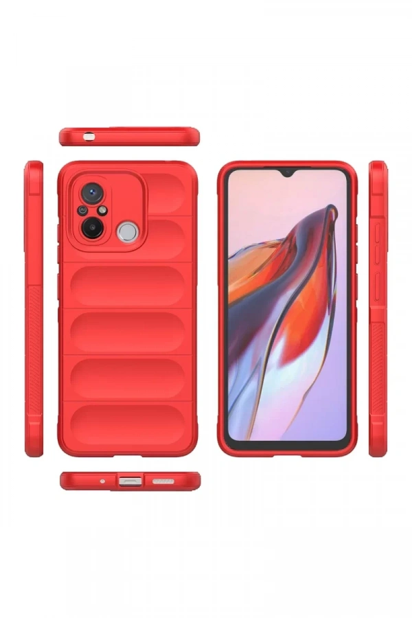 Xiaomi Redmi 12C Kılıf Optimum Silikon - Kırmızı