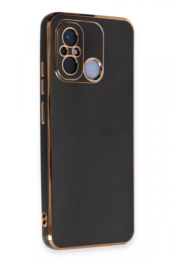 Xiaomi Redmi 12C Kılıf Volet Silikon - Siyah