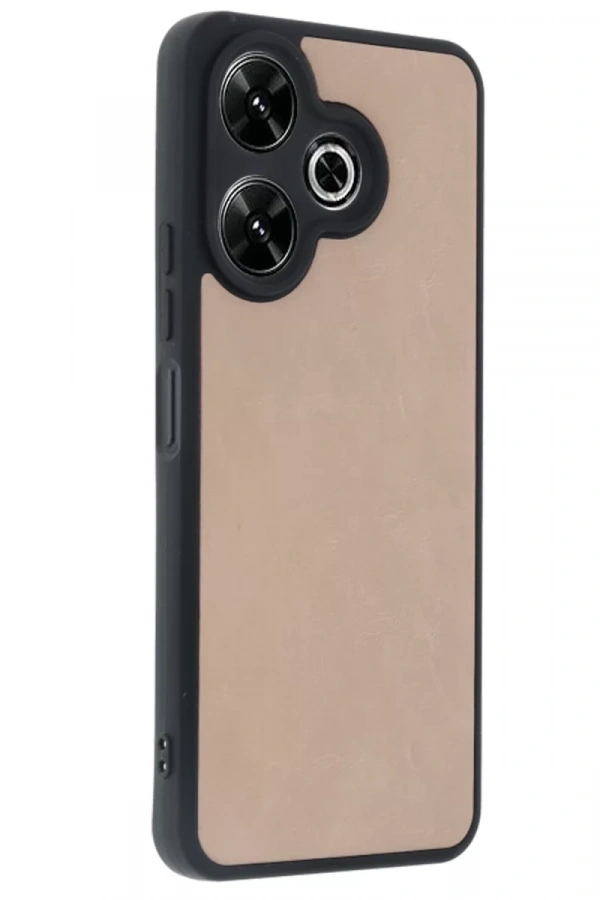 Xiaomi Redmi 13 4G Kılıf Aras Deri Kapak - Pudra