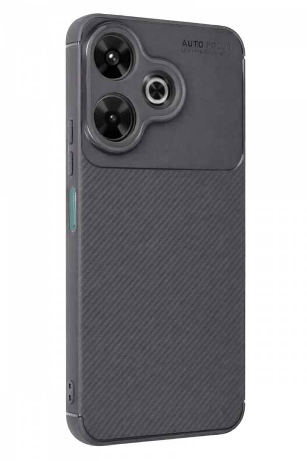 Xiaomi Redmi 13 4G Kılıf Auto Focus Karbon Kapak - Gri