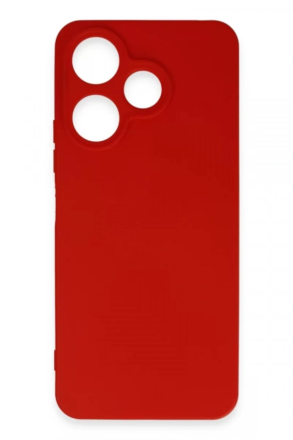 Xiaomi Redmi 13 4G Kılıf First Silikon - Kırmızı
