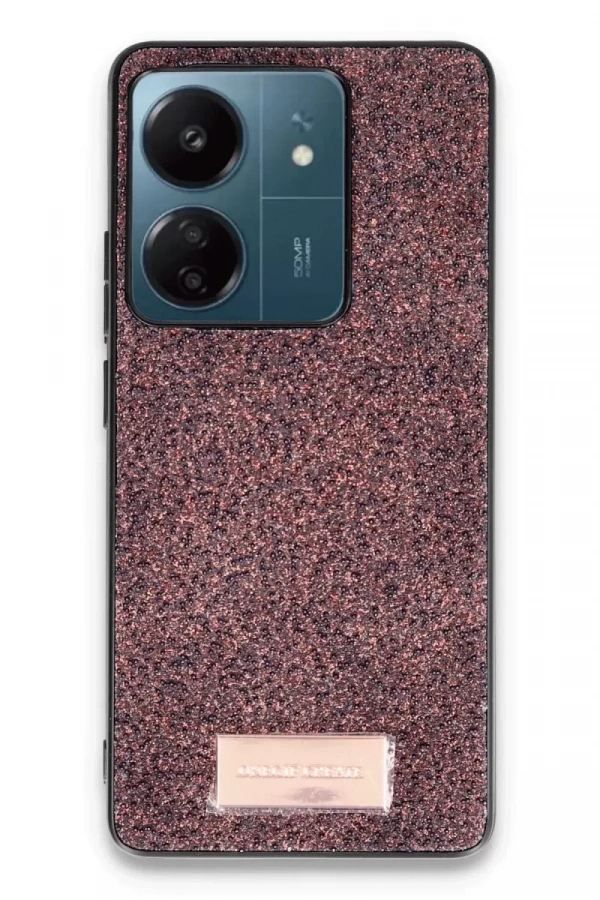 Xiaomi Redmi 13C Bright Simli Kapak - Derin Mor