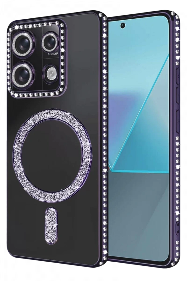 Xiaomi Redmi 13C Joke Simli Magneticsafe Kılıf - Derin Mor