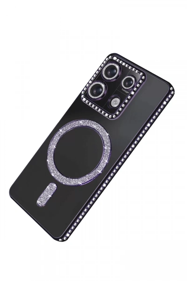 Xiaomi Redmi 13C Joke Simli Magneticsafe Kılıf - Derin Mor