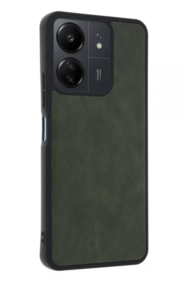 Xiaomi Redmi 13C Kılıf Aras Deri Kapak - Açık Yeşil