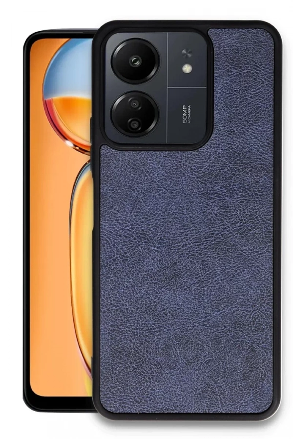 Xiaomi Redmi 13C Kılıf Aras Deri Kapak - Lacivert
