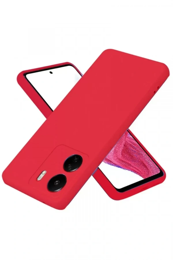 Xiaomi Redmi 13C Kılıf First Silikon - Kırmızı